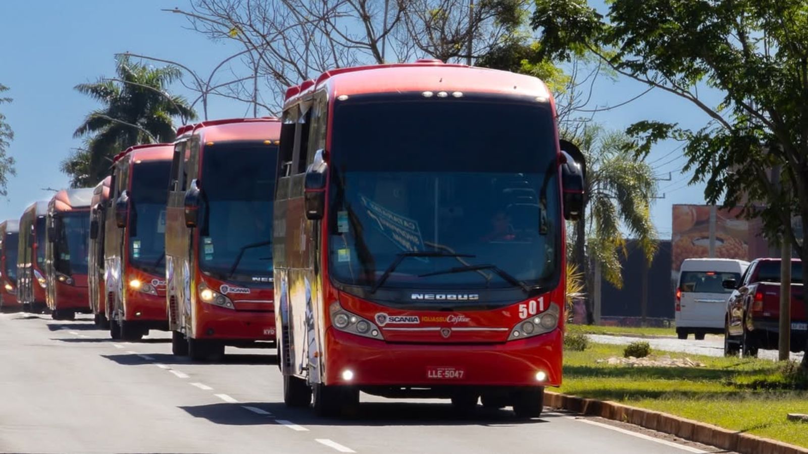 Frota de ônibus Loumar Turismo para eventos em Foz do Iguaçu